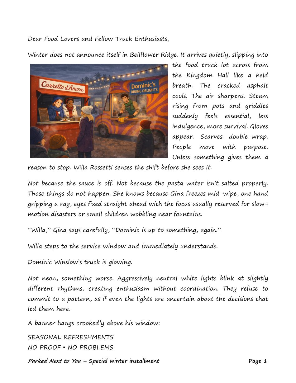 First page of the Parked Next to You special winter installment